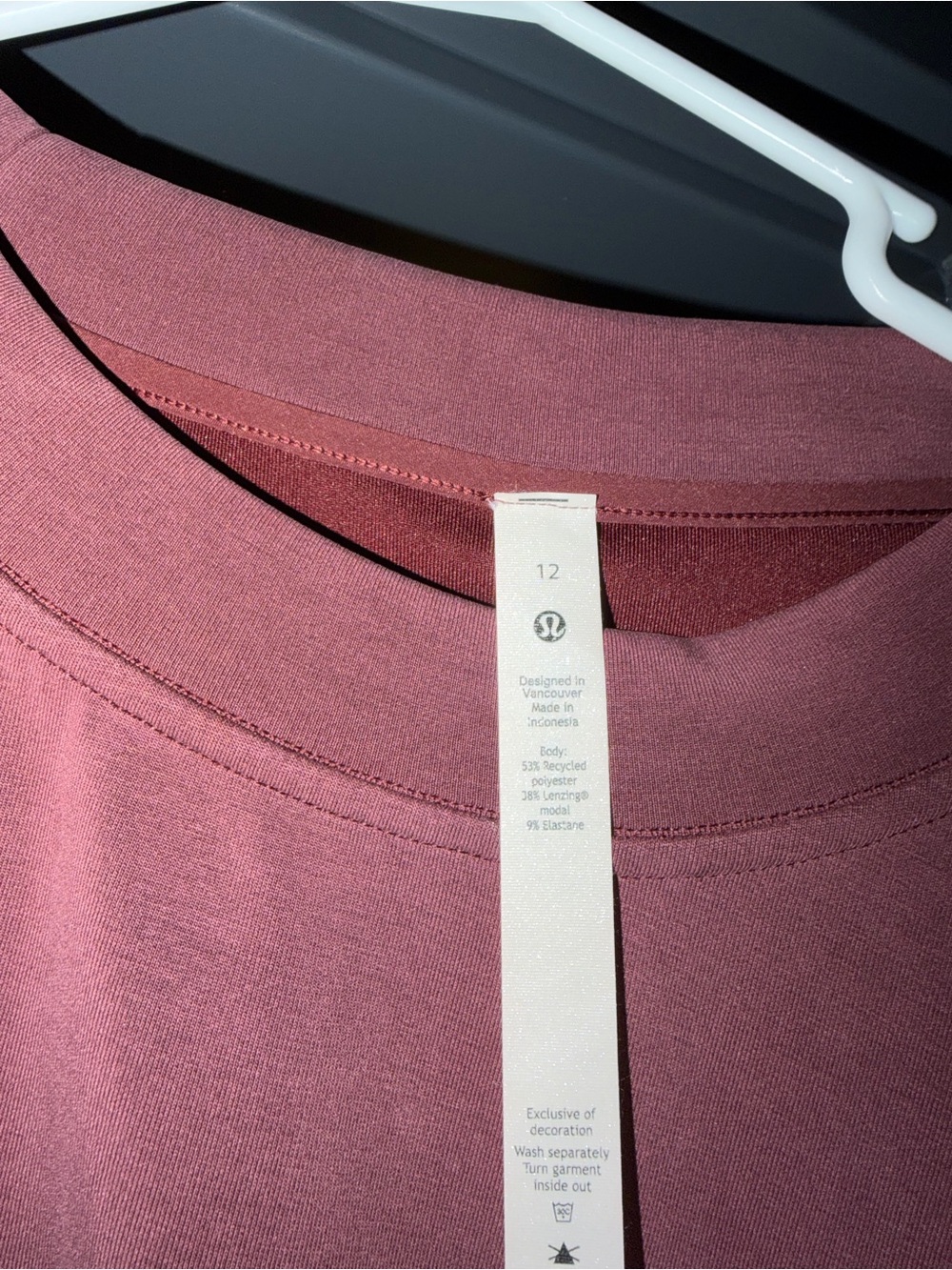 lululemon athletica Women’s Dusty Rose Short Sleeve Crew